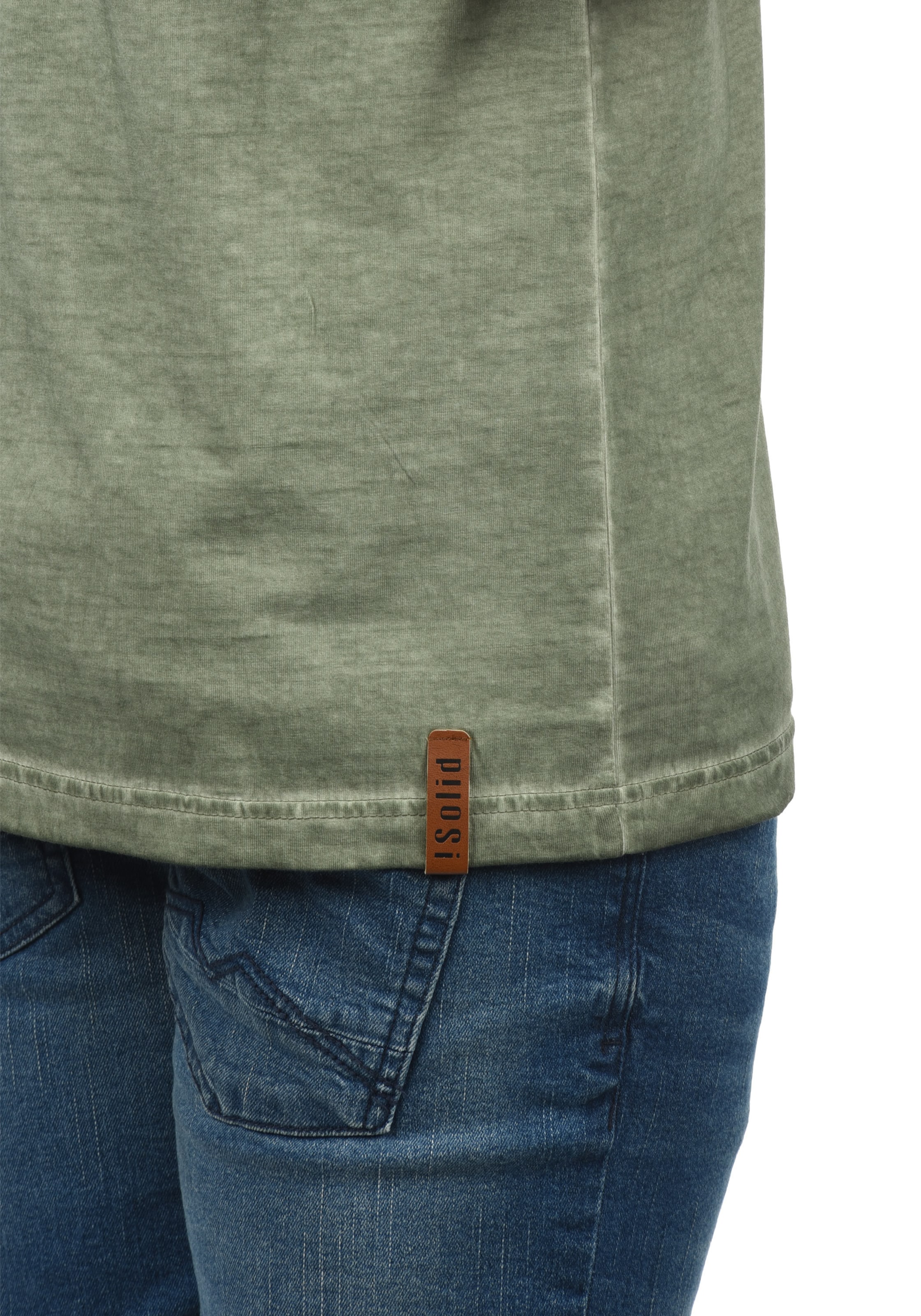 Männer Große Größen  Solid Shirt 'Tino' in Grün - EP16094
