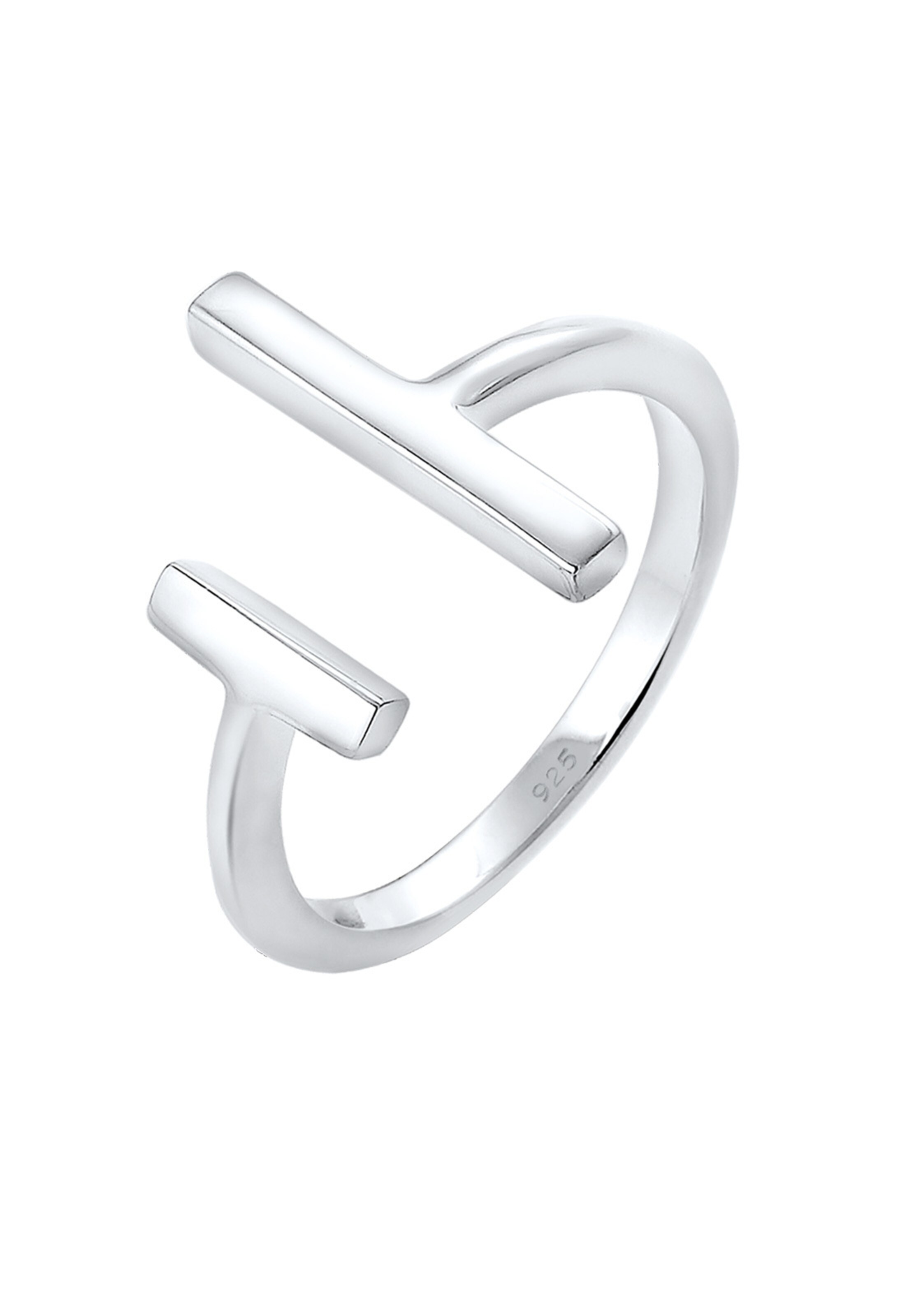 ELLI Ring 'Geo' i silver: framsida