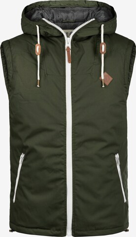 !Solid Bodywarmer in Groen: voorkant