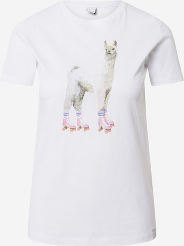 T-shirt 'Rolama' Iriedaily en blanc : devant