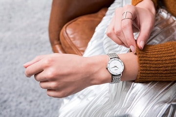 JOWISSA Analog Watch 'Roma' in Silver