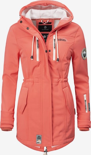 MARIKOO Manteau fonctionnel 'Zimtzicke' en gris foncé / corail / blanc, Vue avec produit