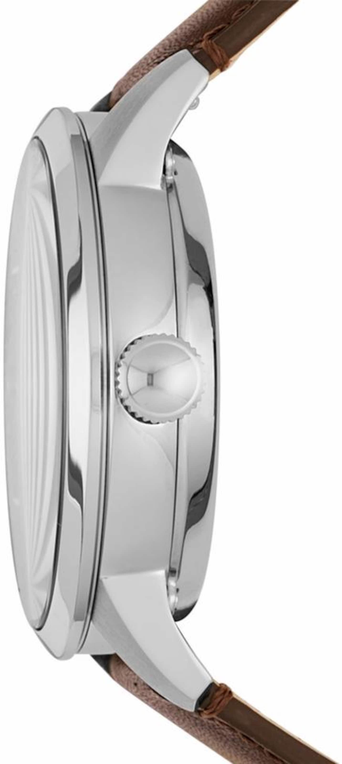 FOSSIL Analogna ura 'Townman' | rjava barva