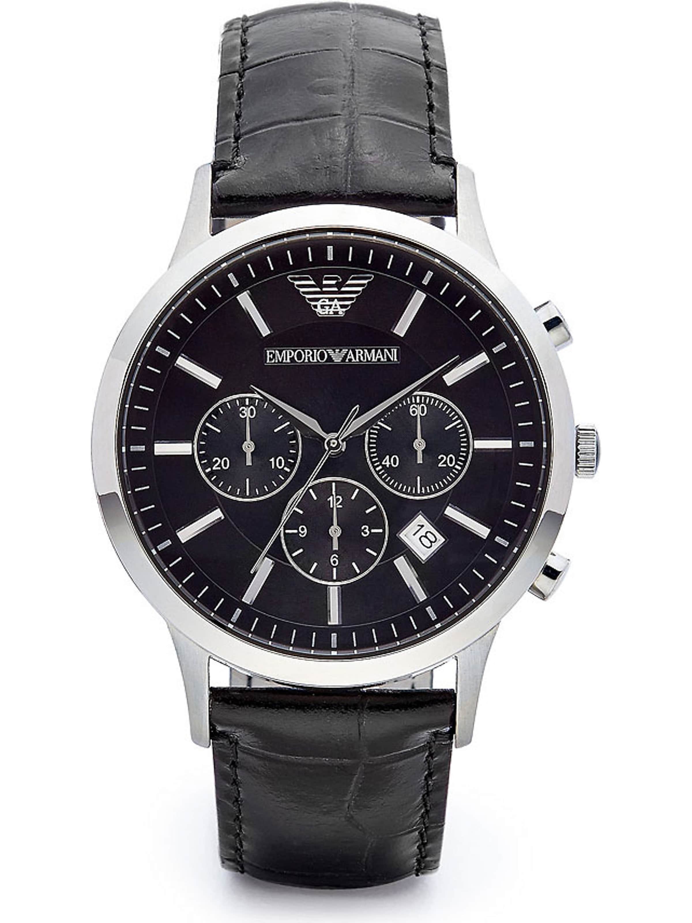 Emporio Armani Zegarek analogowy 'AR2447' w kolorze czarny: przód