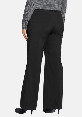 SHEEGO Regular Trousers with creases in Black