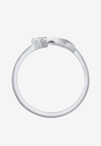 ELLI Ring 'Halbmond, Stein' in Silver