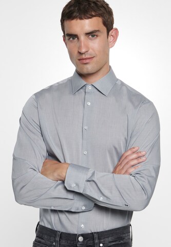 SEIDENSTICKER Slim fit Business shirt in Grey: front