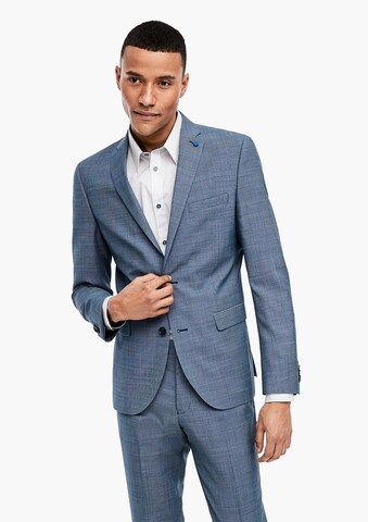 s.Oliver BLACK LABEL Slim fit Business-colbert in Blauw: voorkant