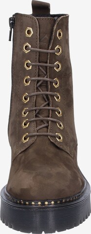 SANSIBAR Lace-Up Ankle Boots in Brown