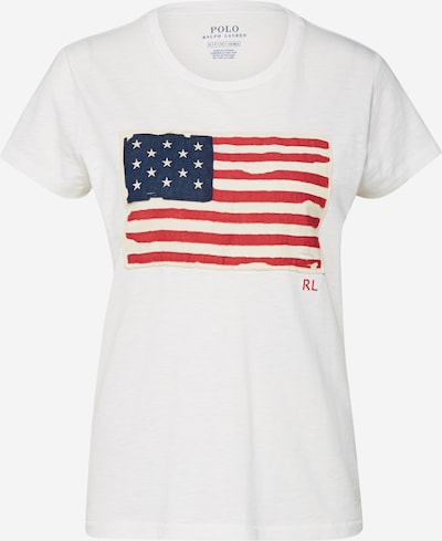 Polo Ralph Lauren T-shirt en beige / bleu marine / rouge / blanc, Vue avec produit