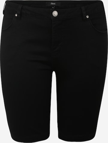 Zizzi Skinny Jeans 'Emily' in Zwart: voorkant