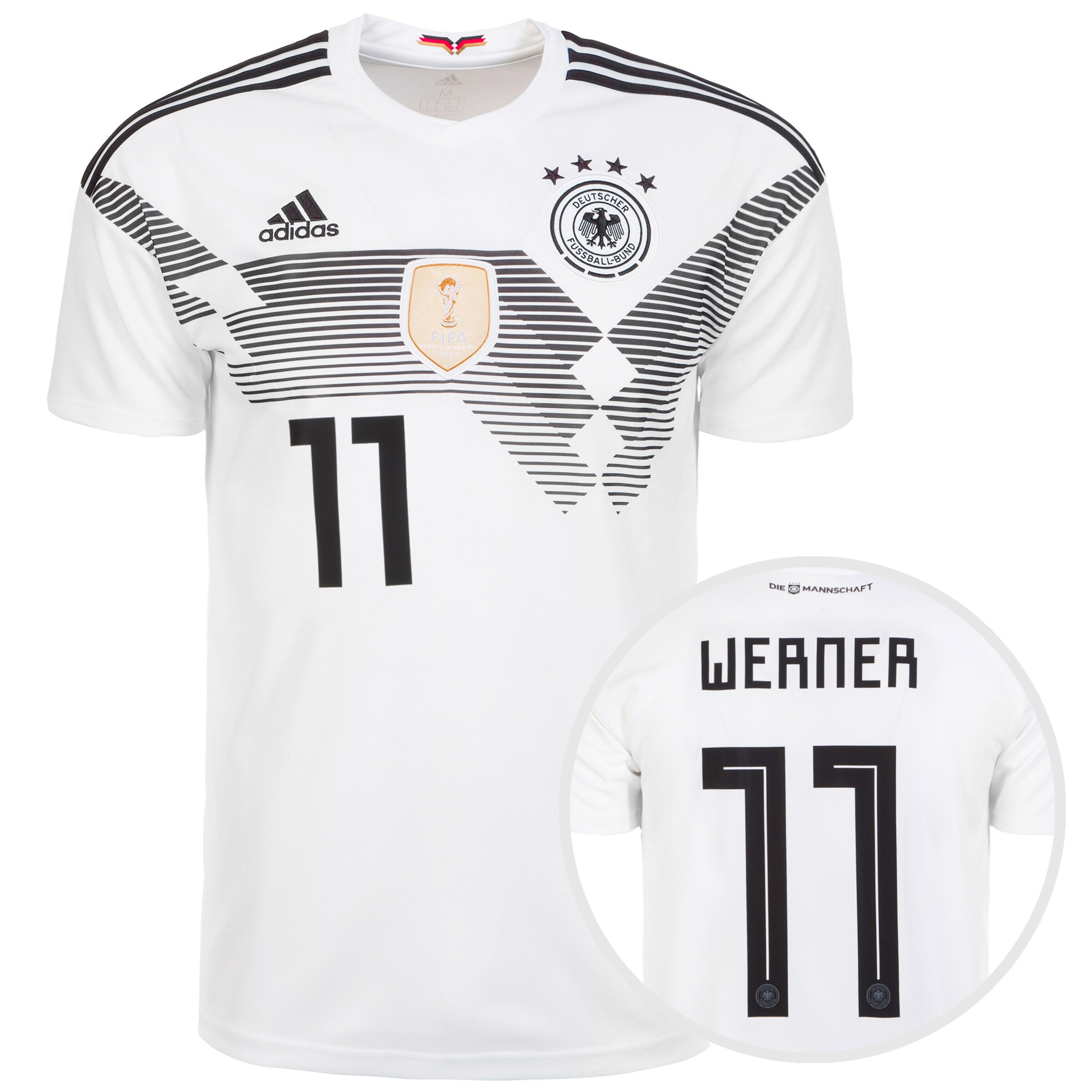 ADIDAS PERFORMANCE - Tricot ' DFB Home Werner WM 2018' in de kleur Zwart