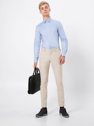 OLYMP Slim fit Business shirt 'Level 5' in Blue