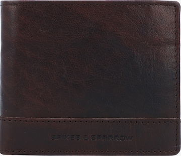 Spikes & Sparrow Wallet in Brown: front