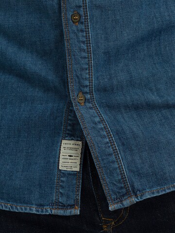 Cross Jeans Hemden (langarm) ' A 208 ' in Blau