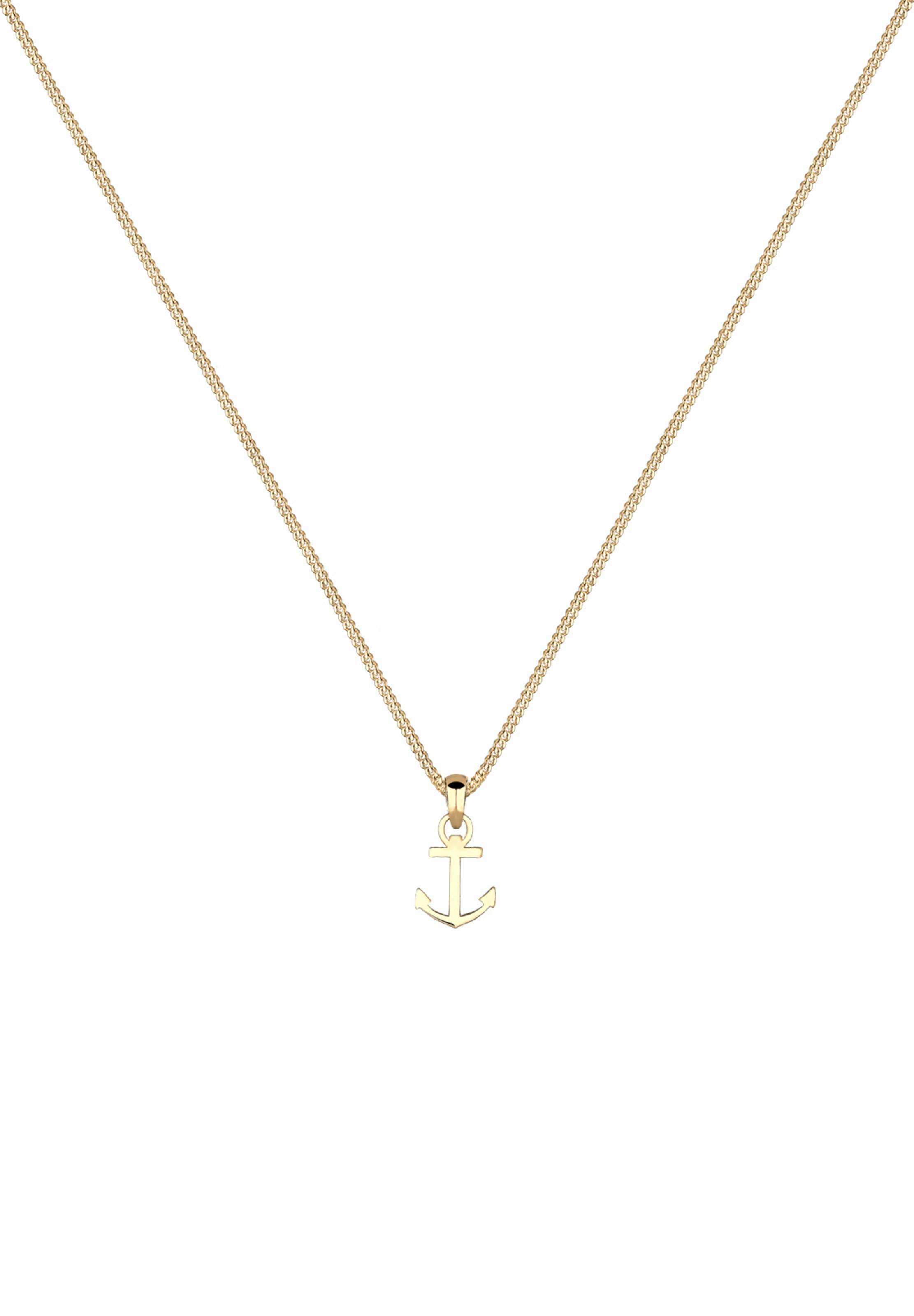 ELLI PREMIUM Halskette 'Anker' in Gold