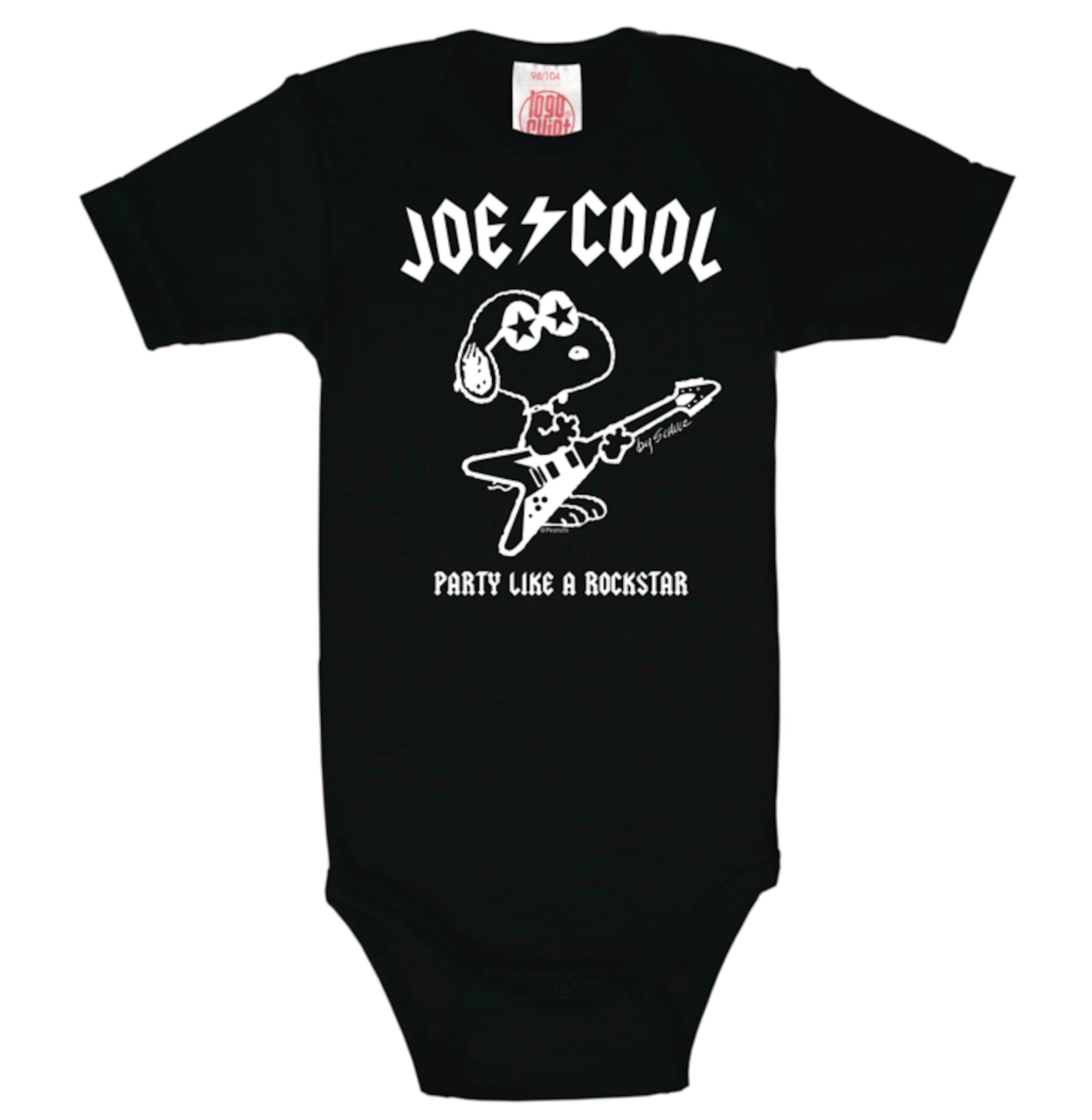 LOGOSHIRT Body 'Peanuts Snoopy-Print' in Schwarz: Vorderseite