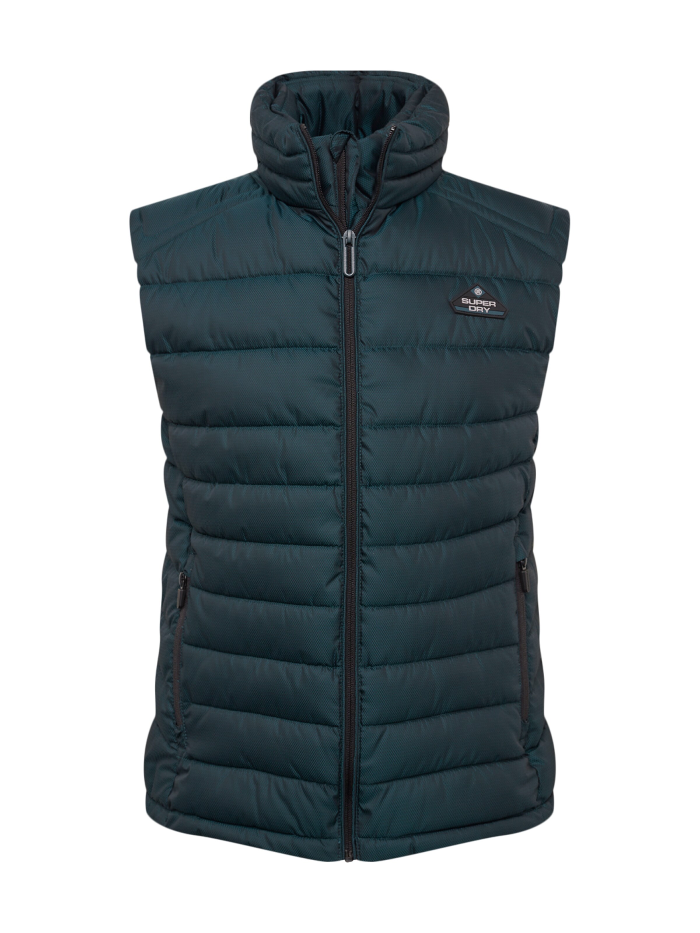 Superdry - Bodywarmer 'DOUBLE ZIP FUJI GILET' in de kleur Donkergroen