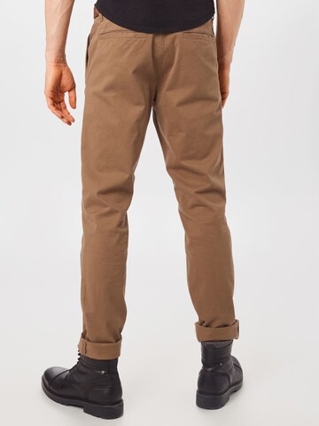 TOM TAILOR DENIM Slimfit Chinohose in Braun