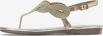 LASCANA T-bar sandals in Gold: front