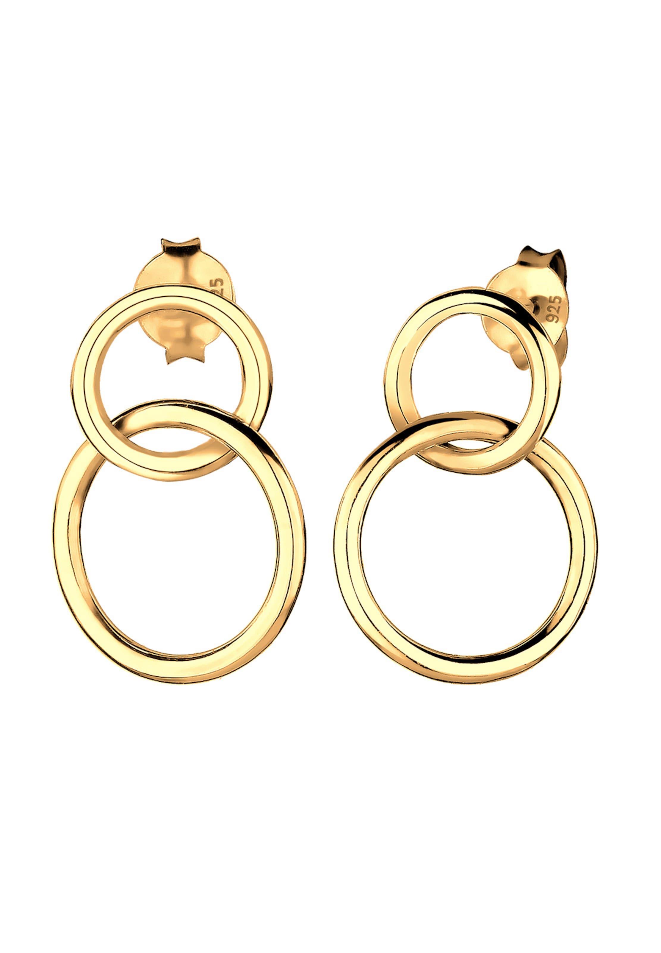 Boucles d'oreilles 'Kreis' ELLI en or : devant