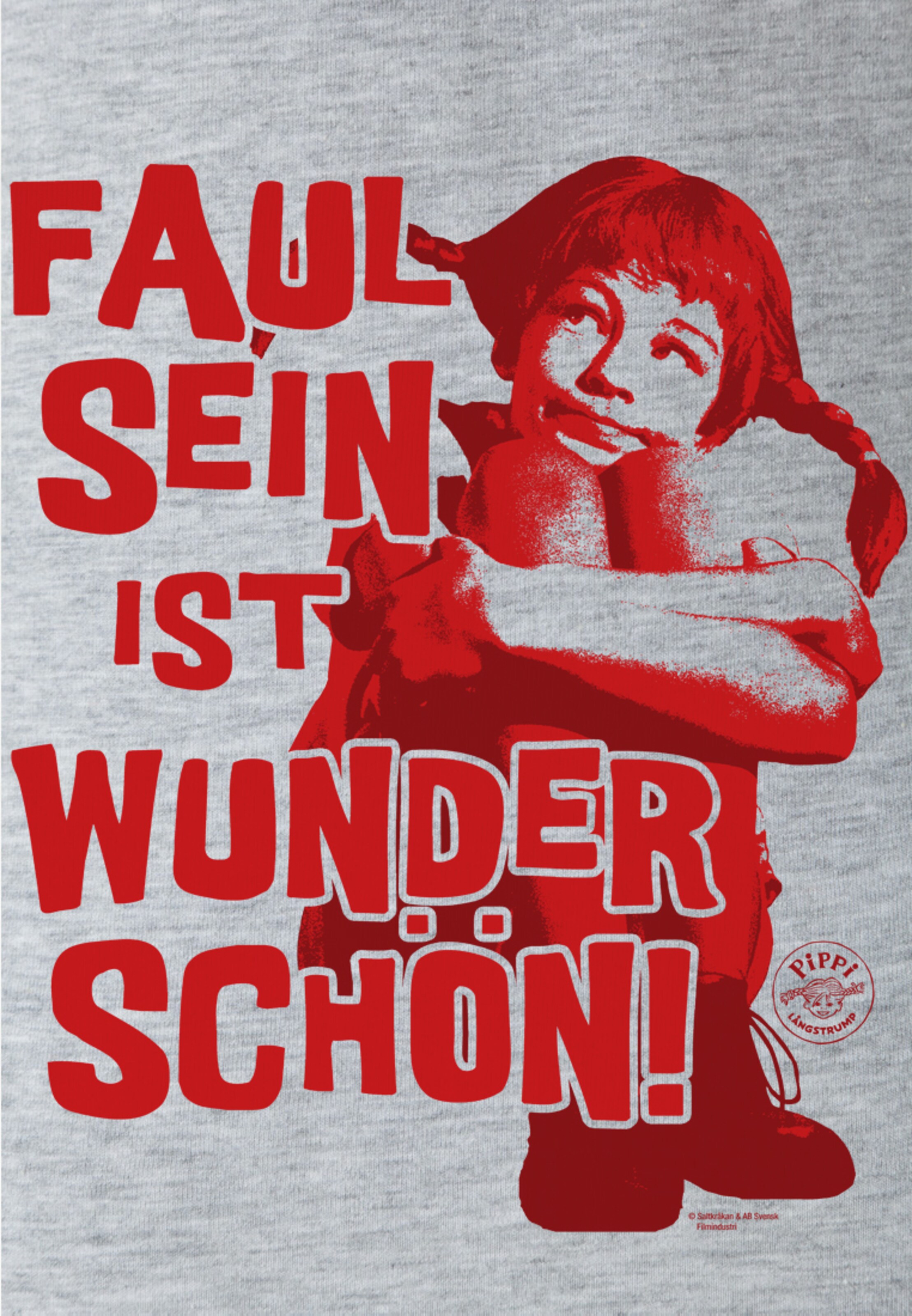 LOGOSHIRT Shirt 'Faul sein ist wunderschön' in Grey