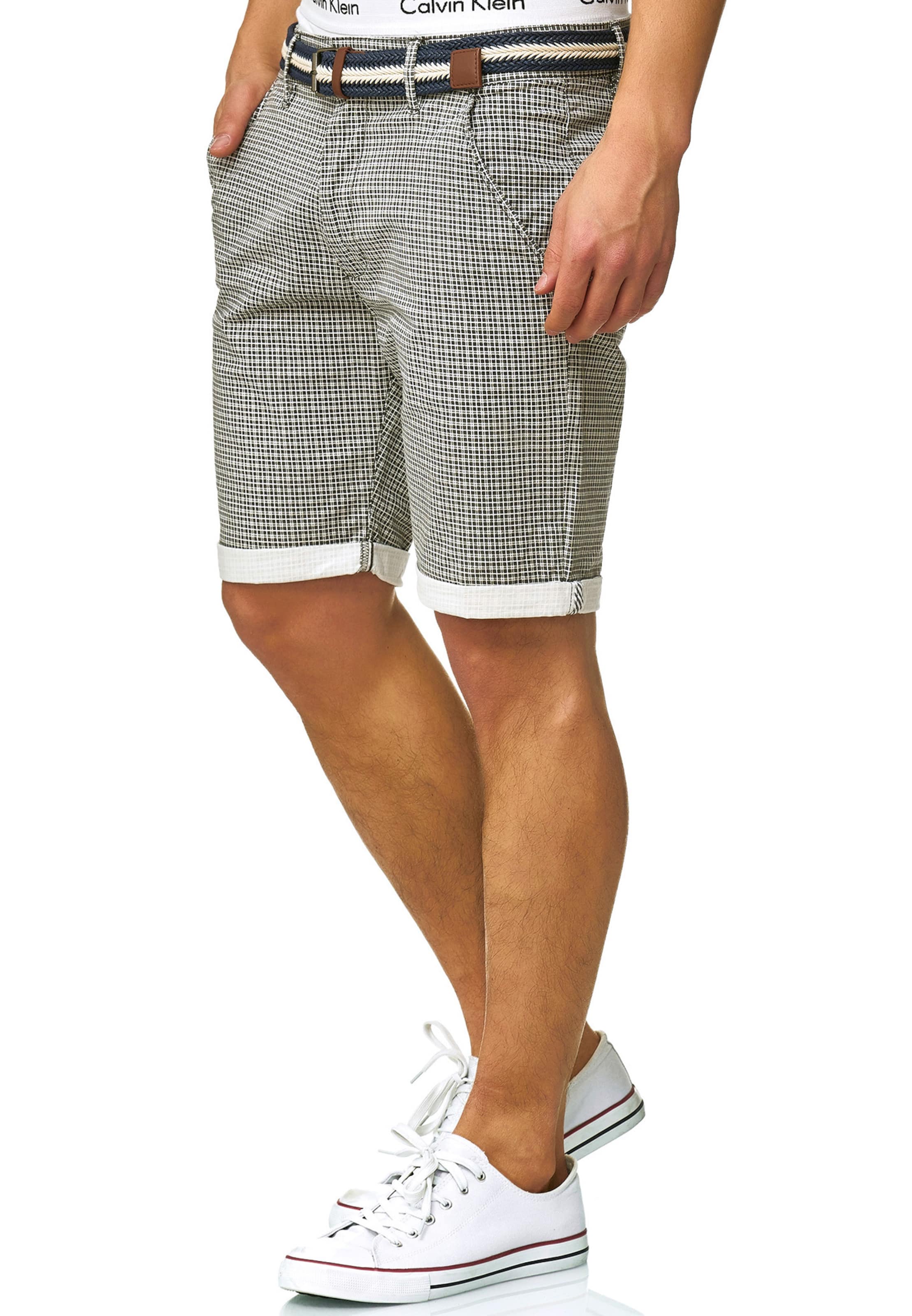 INDICODE JEANS Regular Shorts 'Bourchier' in Grau: Vorderseite