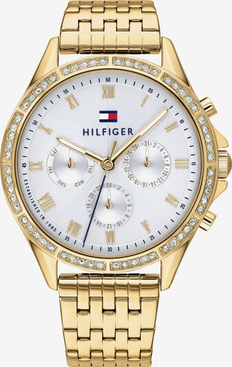 TOMMY HILFIGER Analog watch in Gold / White, Item view