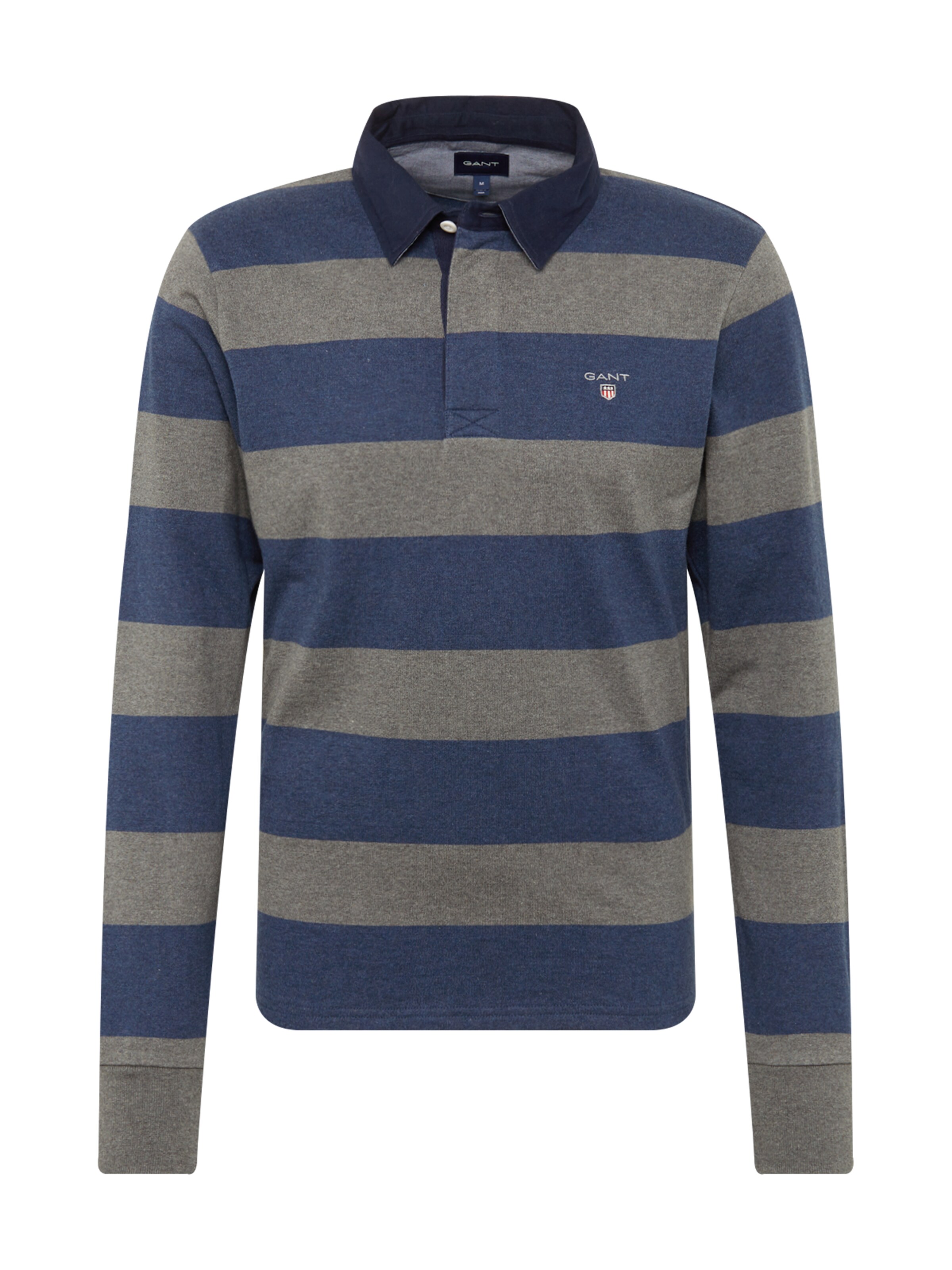 GANT - Shirt 'BARSTRIPE HEAVY RUGGER' in de kleur Donkergrijs