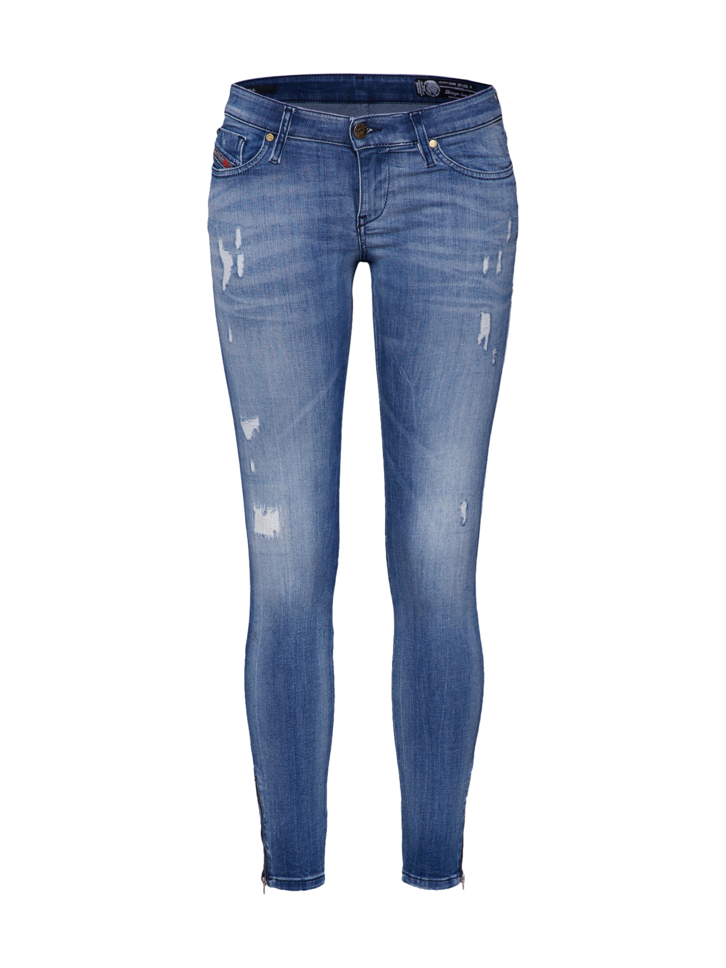 DIESEL - Jeans 'Skinzee-Low-Zip' in de kleur Blauw denim