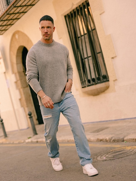 Daniel Fuchs - Basic Grey Sweater Denim Look by DAN FOX APPAREL