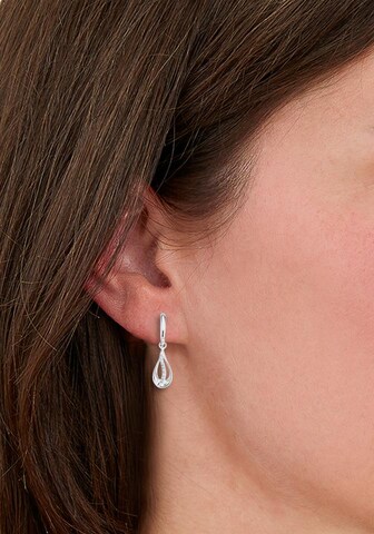 AMOR Earrings 'Tropfen' in Silver: front