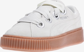 PUMA Sneakers laag 'Platform Kiss Suede' in Wit: voorkant