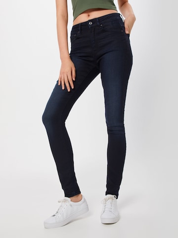 G-Star RAW Skinny Jeans '3301 High Skinny Wmn' i blå: framsida