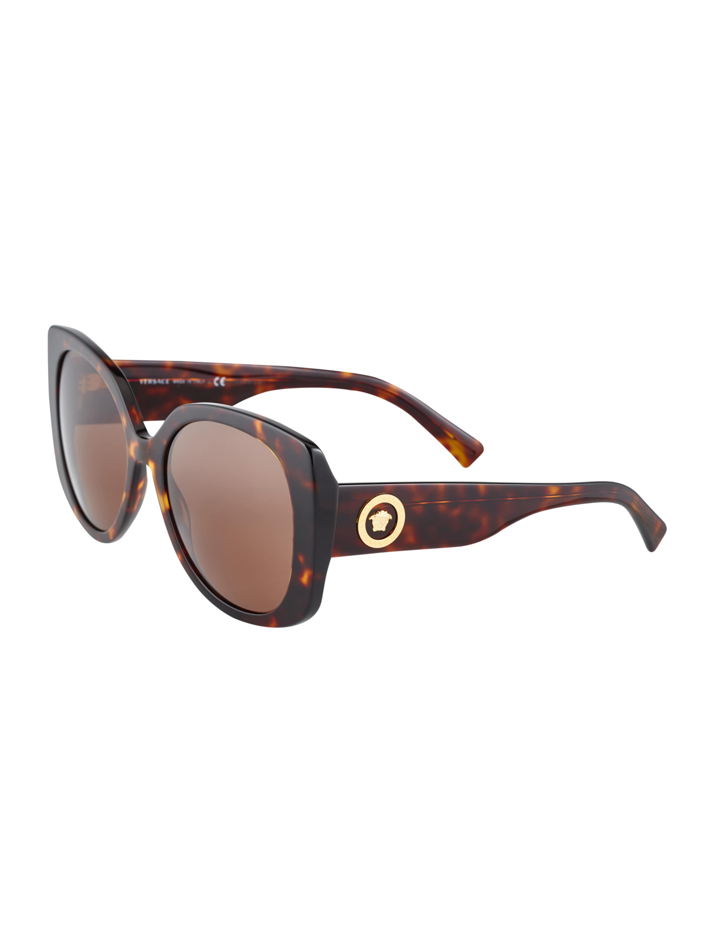 VERSACE Zonnebril in Bruin: voorkant