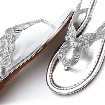 LASCANA T-Bar Sandals in Silver