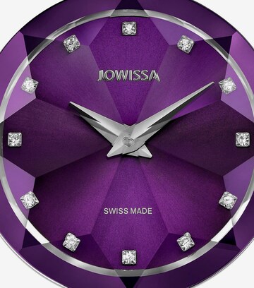 JOWISSA Analog Watch 'Facet Strass' in Silver