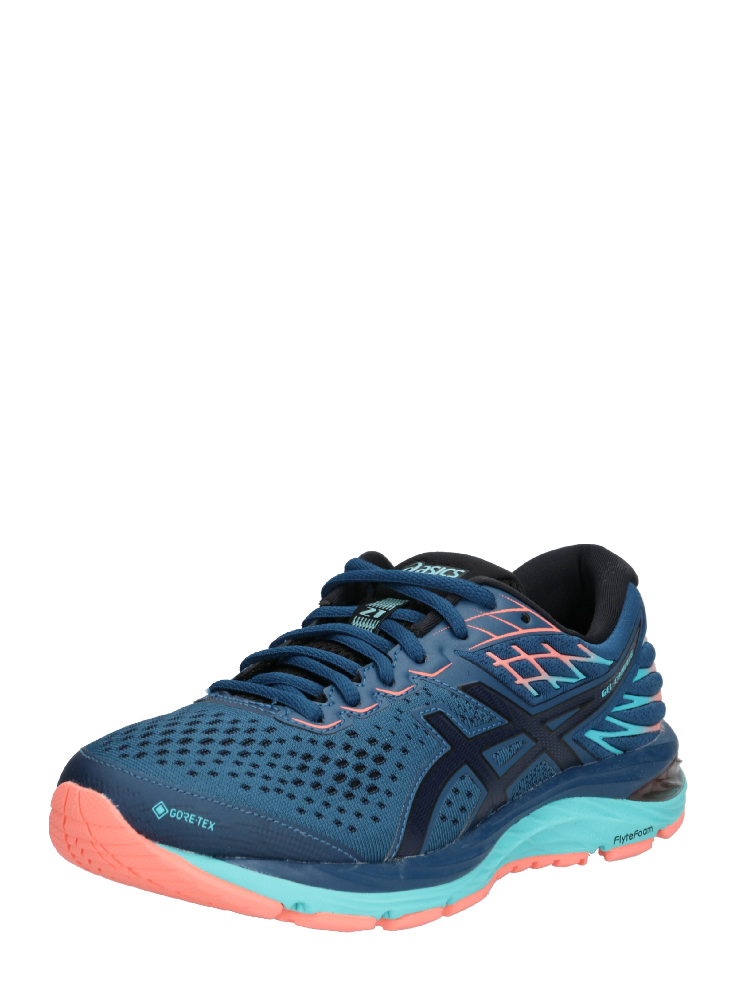 ASICS - Loopschoen 'GEL-CUMULUS 21 G-TX' in de kleur Turquoise