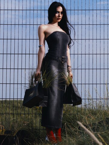 Denim Bandeau Bodycon Look by SHYX