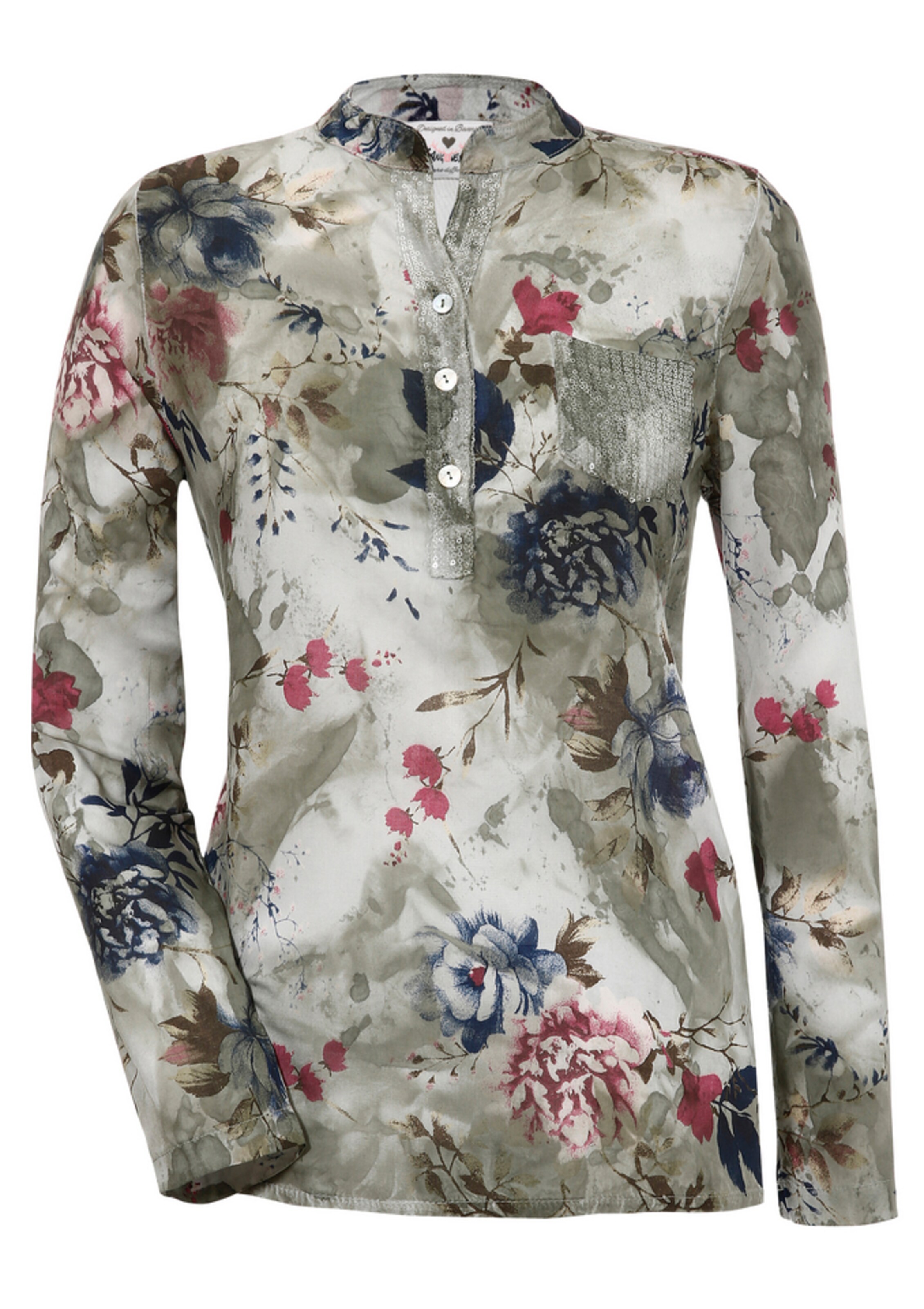 HANGOWEAR - Trachtenbluse in oliv