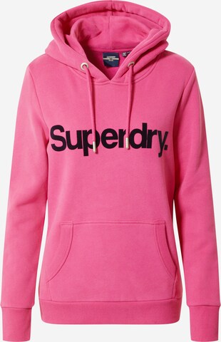 Sweat-shirt Superdry en rose : devant