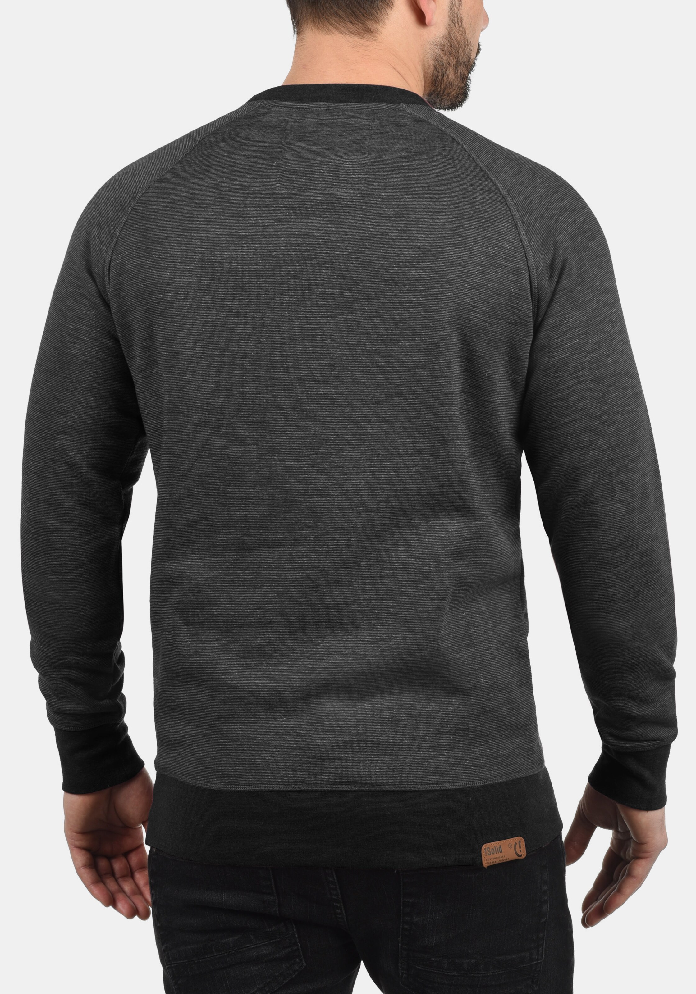 Männer Große Größen  Solid Sweatshirt in Grau - SJ88922