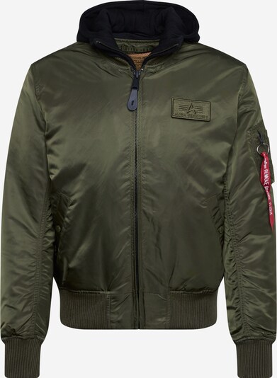 ALPHA INDUSTRIES Between-season jacket 'MA-1 D-Tec' in Olive / Red / Black / White, Item view
