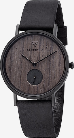 Kerbholz Analog Watch in Black: front