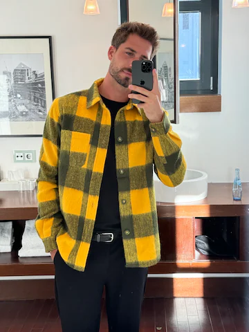 Yellow Checked Jacket Look