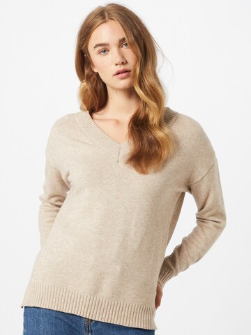 Pull-over 'Ril' VILA en beige : devant