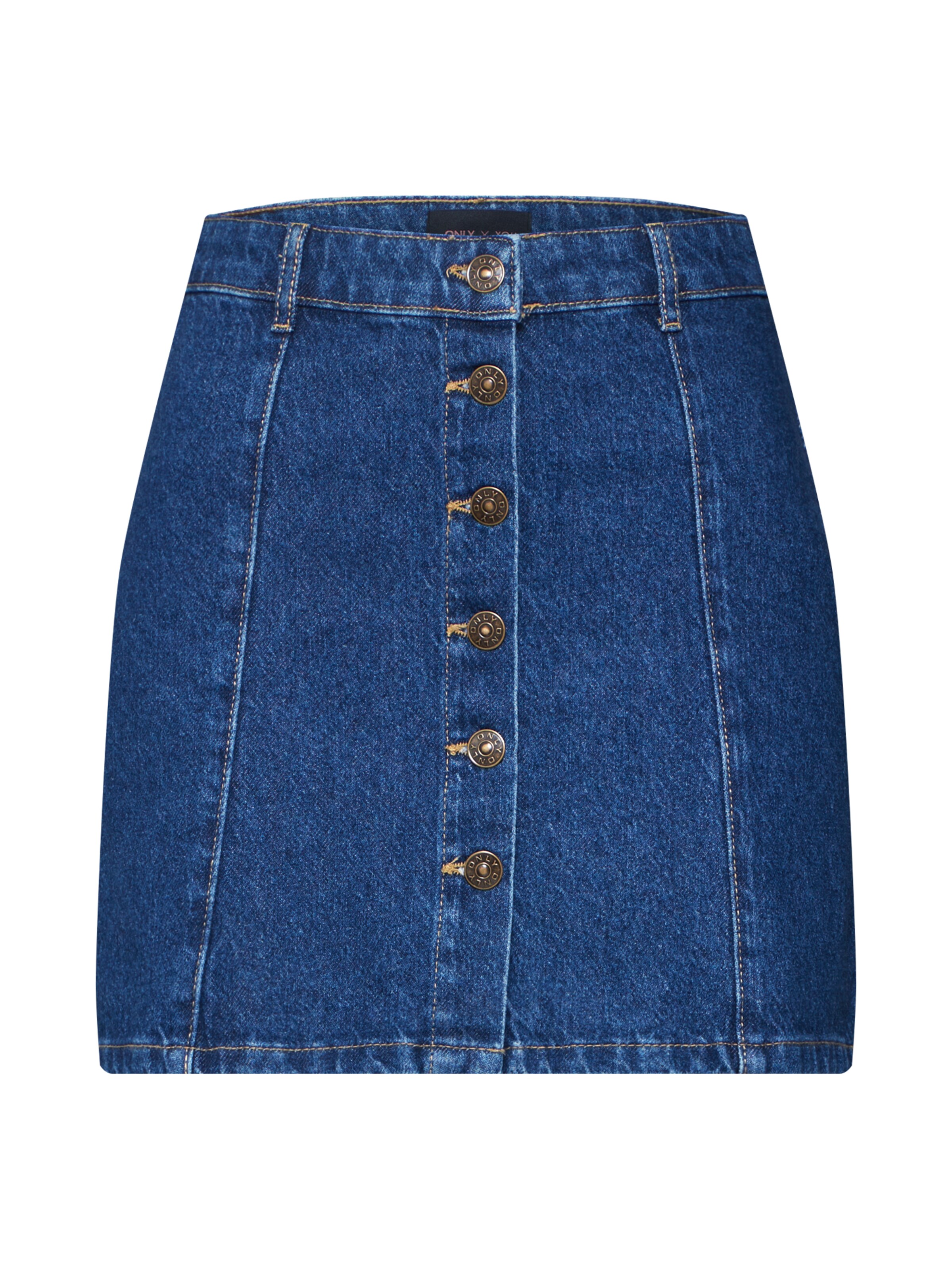 ONLY - Rok 'onyMACHINE BUTTON DENIM SKIRT' in de kleur Blauw denim