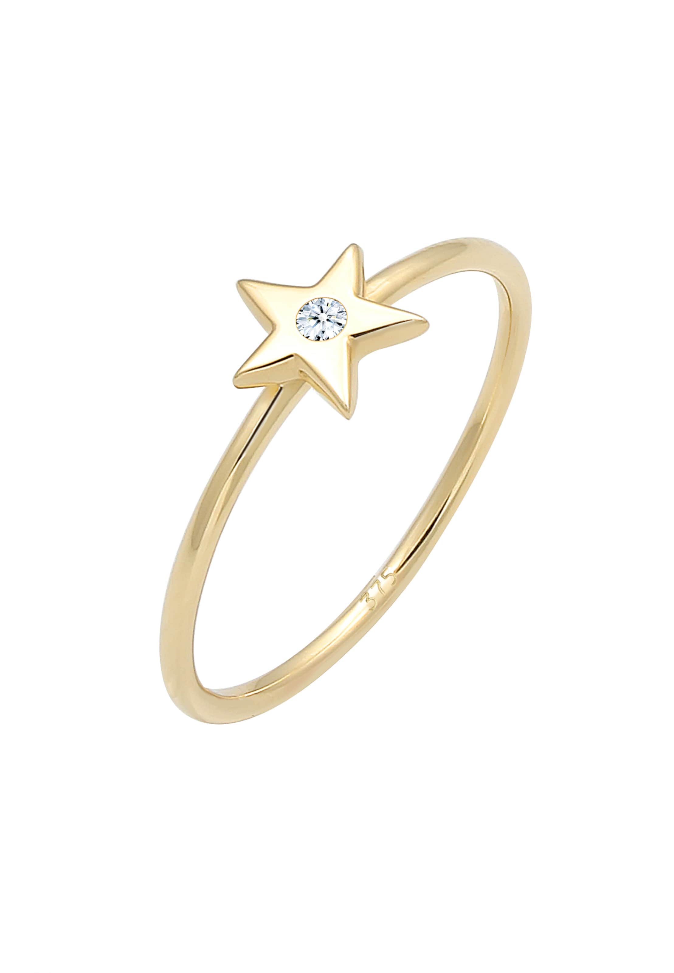 Bague 'Astro, Sterne' ELLI PREMIUM en or : devant