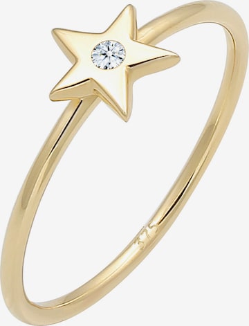 ELLI PREMIUM Ring 'Astro, Sterne' in Gold: front