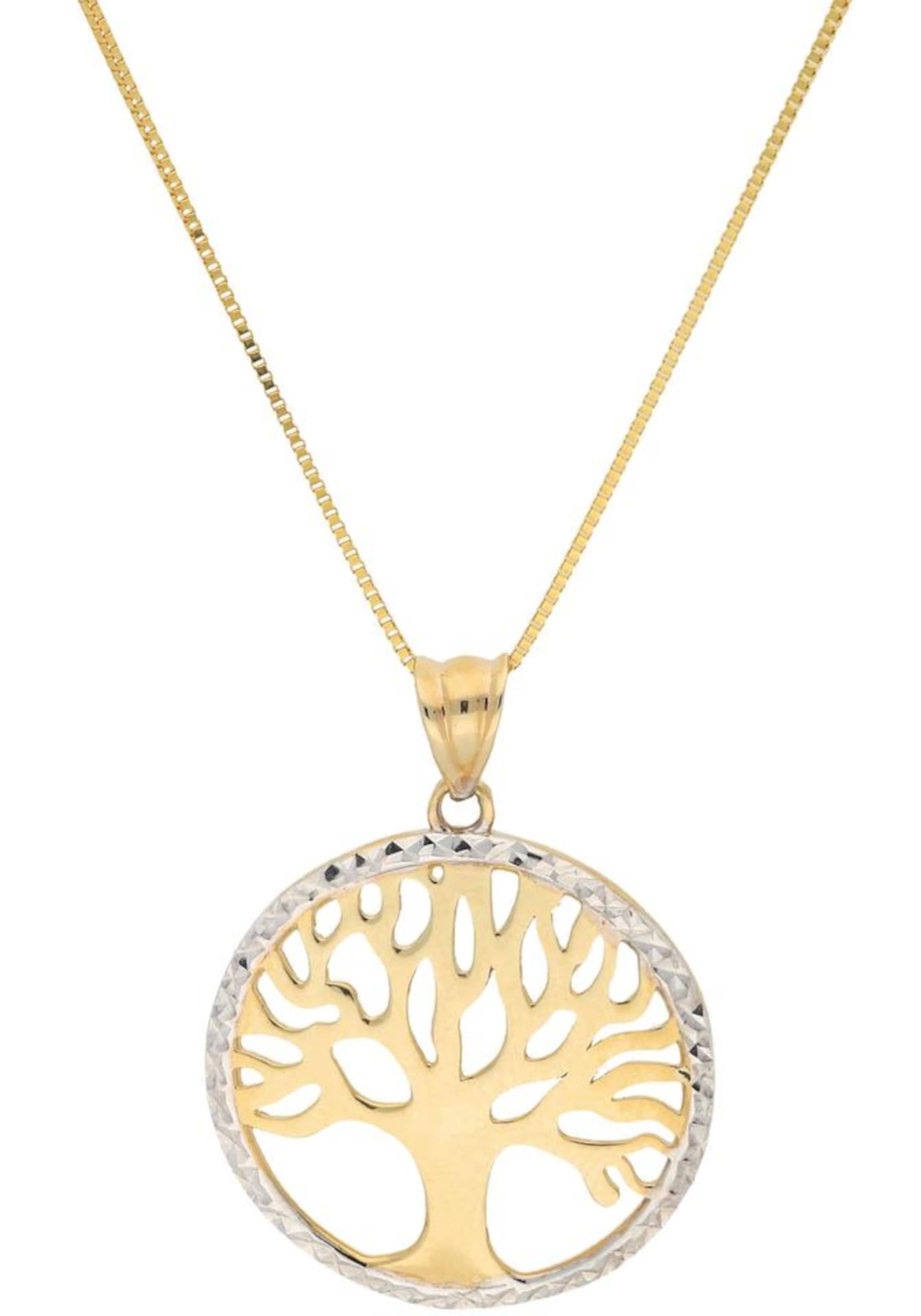 FIRETTI Necklace 'Lebensbaum' in Gold: front